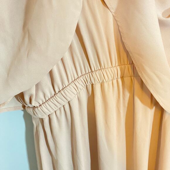 Show Me Your Mumu Caitlin Ruffle Maxi Dress Dusty Blush Crisp Light Pink Sz XXL - Picture 8 of 12